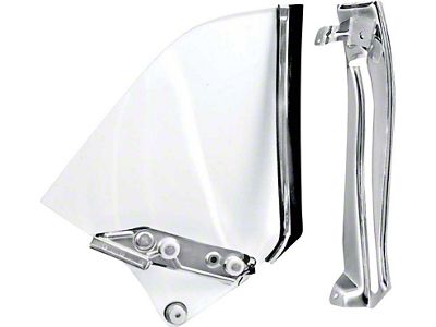 Quarter Window Glass Assembly; Driver Side (67-69 Camaro Coupe)