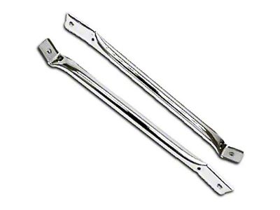 Radiator Support Bars; Chrome (67-69 Camaro)