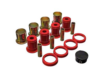 Rear Control Arm Bushings with Thrust Washer; Red (82-92 Camaro)