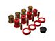 Rear Control Arm Bushings with Thrust Washer; Red (82-92 Camaro)