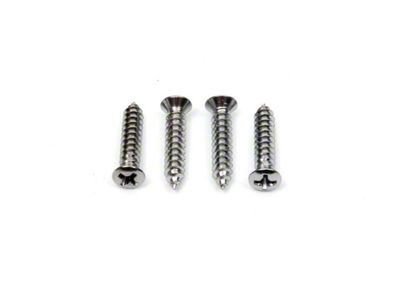 Rear Package Tray Corner Trim Screw Set,Chrome,67-69