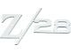 Camaro Rear Panel Emblem, Z28 Plain, Stainless Steel, 1967-1969