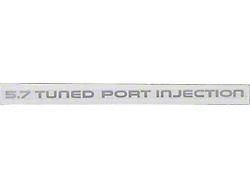 Camaro Rocker Panel Decal, 5.7 Tuned Port Injection, Silver, 1987-1990