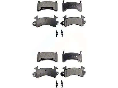 Semi-Metallic Brake Pads; Front and Rear (82-88 Camaro w/o Performance Package