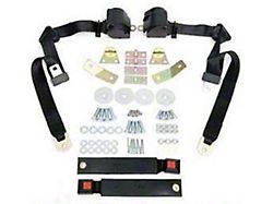 Camaro Shoulder Harness/Seat Belt Kit, 3-Point Retractable,With Black Buckle, 1967-1973