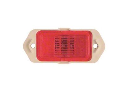 Camaro Side Marker Light Lens Assembly, Quarter Panel, Red,1969