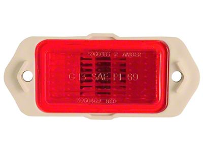 Side Marker Light; Rear (1969 Camaro)