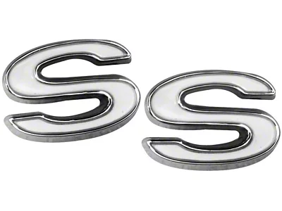 SS Fender Emblems; Chrome (69-72 Camaro)