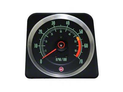 Tachometer; 5,500 Redline (1969 325-350 HP/396 V8 Camaro)