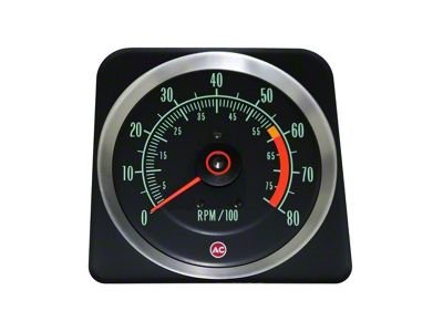 Tachometer; 6,000 Redline (Late 1969 302 V8 Camaro)