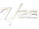 Camaro Taillight Panel Emblem, Z28, Stainless Steel, 1967-1969