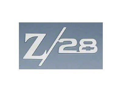 Camaro Taillight Panel Emblem, Z28 With Bowtie, Stainless Steel, 1967-1969 (Z28 Coupe)