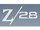 Camaro Taillight Panel Emblem, Z28 With Bowtie, Stainless Steel, 1967-1969 (Z28 Coupe)