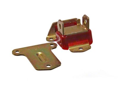 Tall and Narrow Motor Mount; Zinc; Red (69-71 Camaro)