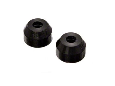 Tie Rod Dust Boots; Round Style; Black (67-92 Camaro)