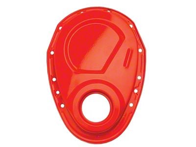 Timing Chain Cover Cap; Chevy Orange (67-86 Small Block V8 Camaro)