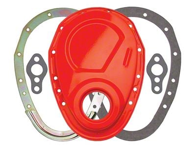 Timing Chain Cover Install Kit; Chevy Orange (67-86 Small Block V8 Camaro)