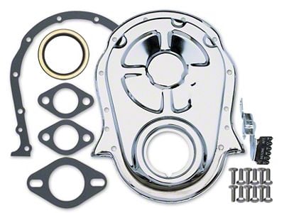 Timing Chain Cover Install Kit; Chrome (67-72 Big Block V8 Camaro)