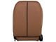 TMI Cruiser Collection Low Back Bucket Seats; Saddle Brown Vinyl with Brown Stitching (Universal; Some Adaptation May Be Required)