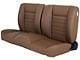 TMI Cruiser Pro-Bench Split Back Seat; 55-Inch; Saddle Brown Vinyl with White Stitching (Universal; Some Adaptation May Be Required)