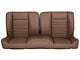 TMI Cruiser Pro-Bench Split Back Seat; 60-Inch; Saddle Brown Vinyl with White Stitching (Universal; Some Adaptation May Be Required)