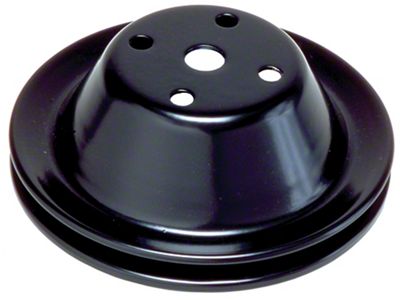 Water Pump Pulley; 1-Groove; Asphalt Black (67-68 Small Block V8 Camaro w/ Short Water Pump)