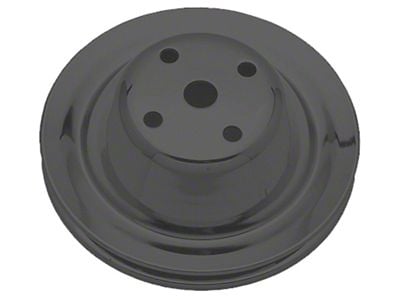 Water Pump Pulley; 1-Groove; Asphalt Black (69-85 Small Block V8 Camaro w/ Long Water Pump)