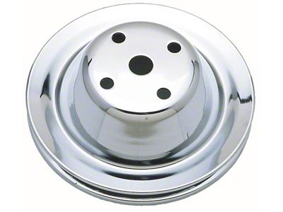 Water Pump Pulley; 1-Groove; Chrome (69-85 Small Block V8 Camaro w/ Long Water Pump)