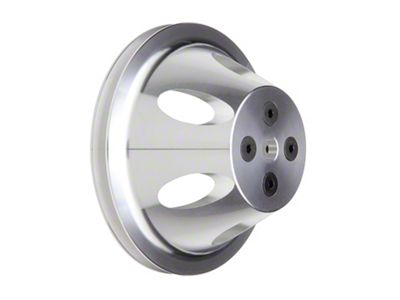 Water Pump Pulley; 1-Groove; Machined Aluminum (67-68 Small Block V8 Camaro w/ Short Water Pump)