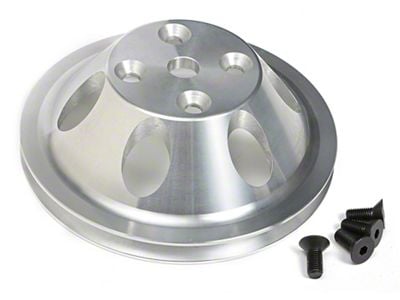 Water Pump Pulley; 1-Groove; Machined Aluminum (69-85 Small Block V8 Camaro w/ Long Water Pump)