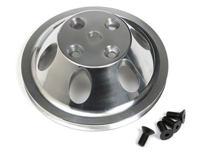 Water Pump Pulley; 1-Groove; Polished Aluminum (69-85 Small Block V8 Camaro w/ Long Water Pump)