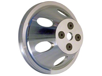 Water Pump Pulley; 1-Groove; Polished Aluminum (67-68 Big Block V8 Camaro w/ Short Water Pump)