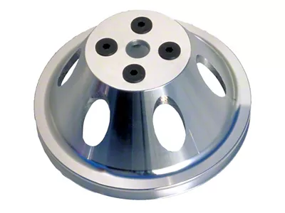 Water Pump Pulley; 1-Groove; Polished Aluminum (67-68 Big Block V8 Camaro w/ Short Water Pump)