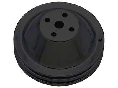 Water Pump Pulley; 2-Groove; Asphalt Black (67-68 Small Block V8 Camaro w/ Short Water Pump)