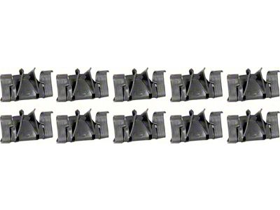 Well Molding Clip Set; 10-Piece (67-69 Camaro Convertible)