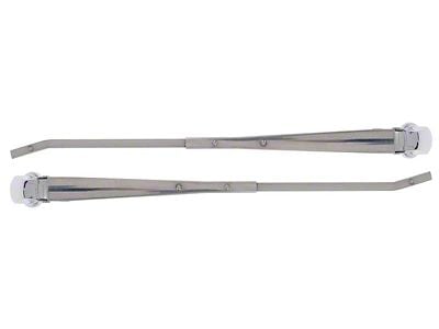 Wiper Arms; 13-Inch; Polished Stainless (67-69 Camaro Convertible)