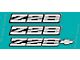 Z28 Rocker/Rear Bumper Domed Decal Emblem Kit; Silver (91-92 Camaro)