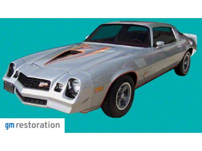 Z28 Stripe Kit with Hollow Fender Decal; Dark Green/Green (1978 Camaro Z/28)