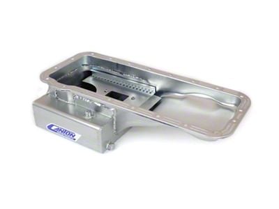 Canton 332-428 FE Front T-Sump Road Race Oil Pan; Zinc Plated (67-73 Mustang)