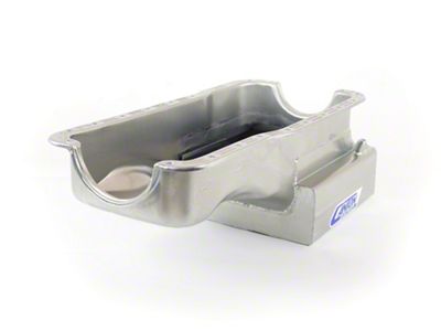 Canton 351W Front Sump 12-Inch Wide Road Race Oil Pan; Zinc Plated (1970 Mustang)