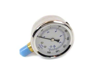 Canton Accusump Oil Accumulator Liquid Filled SS Gauge; 0-160 Psi (Universal; Some Adaptation May Be Required)