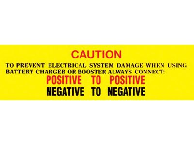 Caution Battery Warning Decal - Mercury