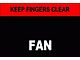 Caution Fan Decal