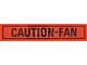 Caution Fan Decal, Comet, 1967-1968