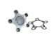 Center Cap Set Of Two, Spider Style, Chrome Plated Zinc Diecast, 5 x 4-1/2 Bolt Circle