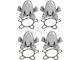 Center Cap Set Of Two, Spider Style, Chrome Plated Zinc Diecast, 5 x 4-3/4 Bolt Circle