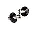 7/16-Inch-14 GM Door Striker Bolt Kit; Aluminum Striker Plate Style 1; Black Anodized (67-72 Chevelle; 78-83 Malibu)