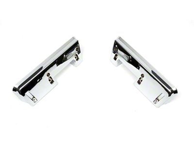 Chevelle Armrest Bases, Rear, Chrome, 2-Door Coupe, 1964-1967