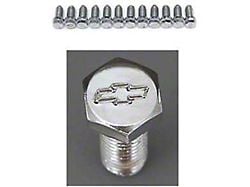 Chevelle Bowtie Header Bolt Set, Small Block, Chrome, 1964-1972