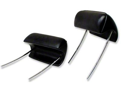 Chevelle Bucket Seat Headrests, Black, 1970-1972